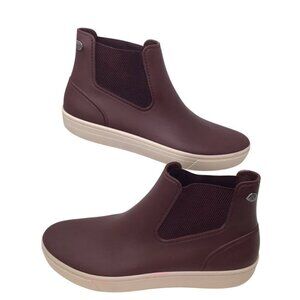 Igor Basquet Crema Boots Rain Waterproof Pull On Ankle Short Wine Size 40 / US 9